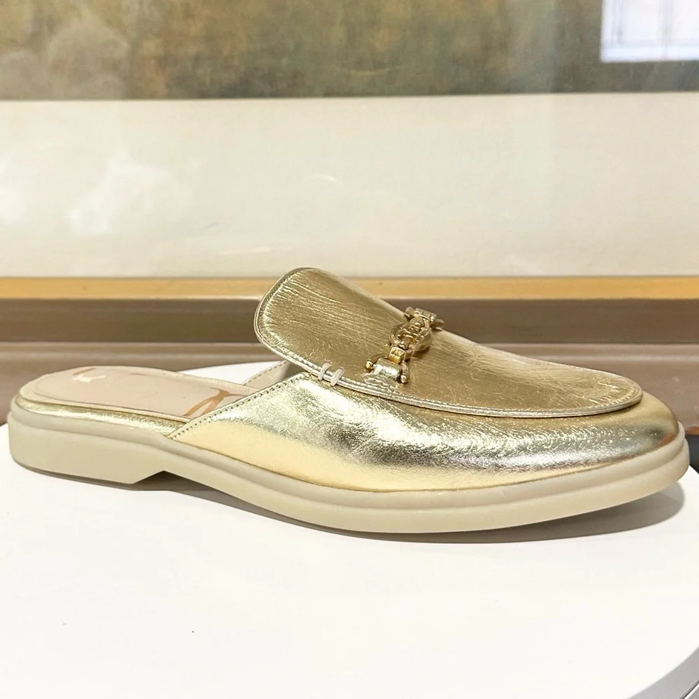 🌸SAM EDELMAN🌸 Kira Mule Gold Metallic Size: 7M - Picture 5 of 14